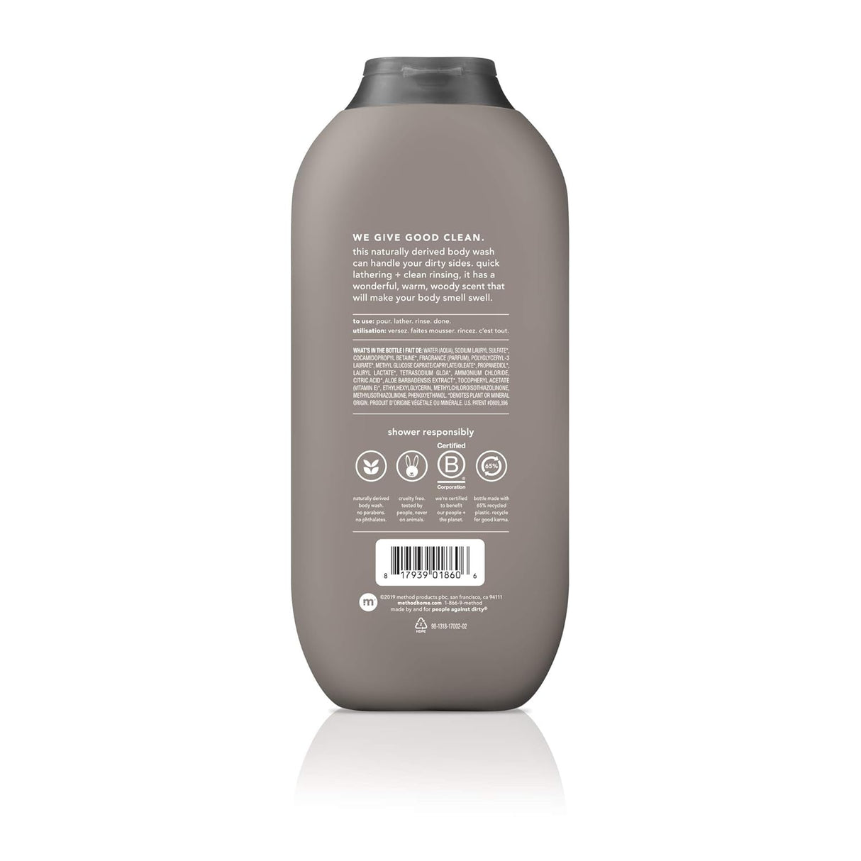 Gel de baño para hombre Method, paquete de 3 unidades
