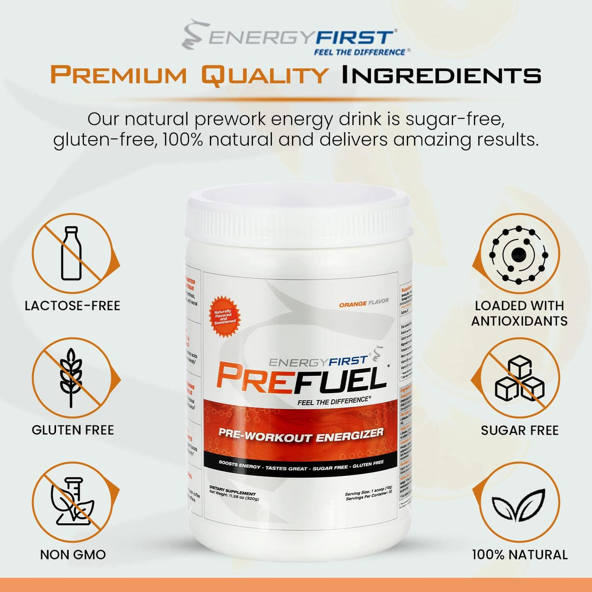 Suplementos Alimenticios Energizador sin azúcar y gluten,