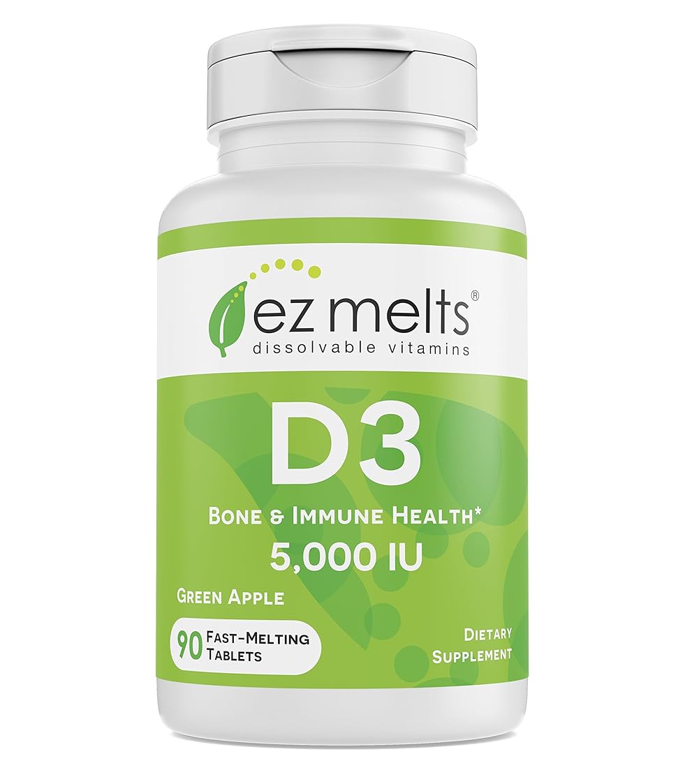 Vitamina D3 5,000 UI - 90 Tabletas de Disolución Rápida