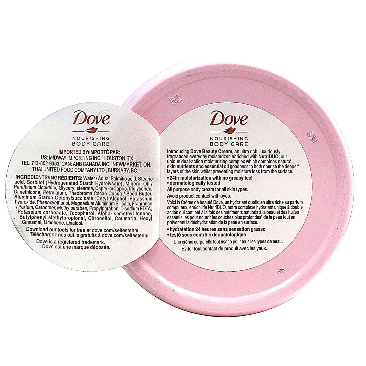 Crema nutritiva para el cuidado del cuerpo Dove