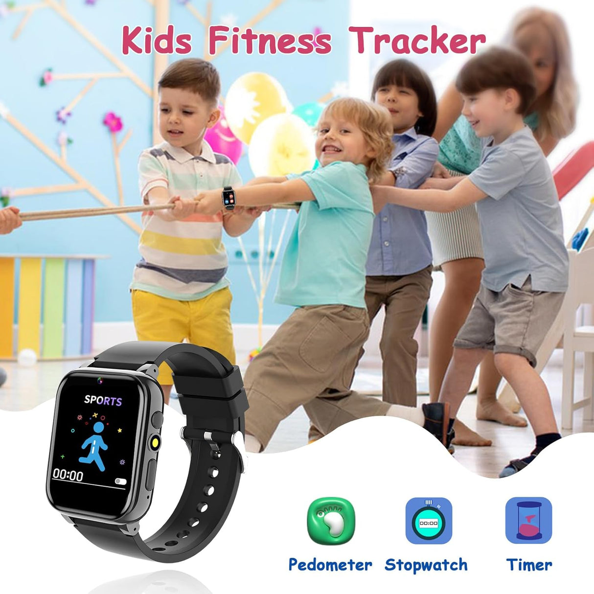 Reloj Inteligente Goodatech para Niños 4-12 Años, 26 Juegos