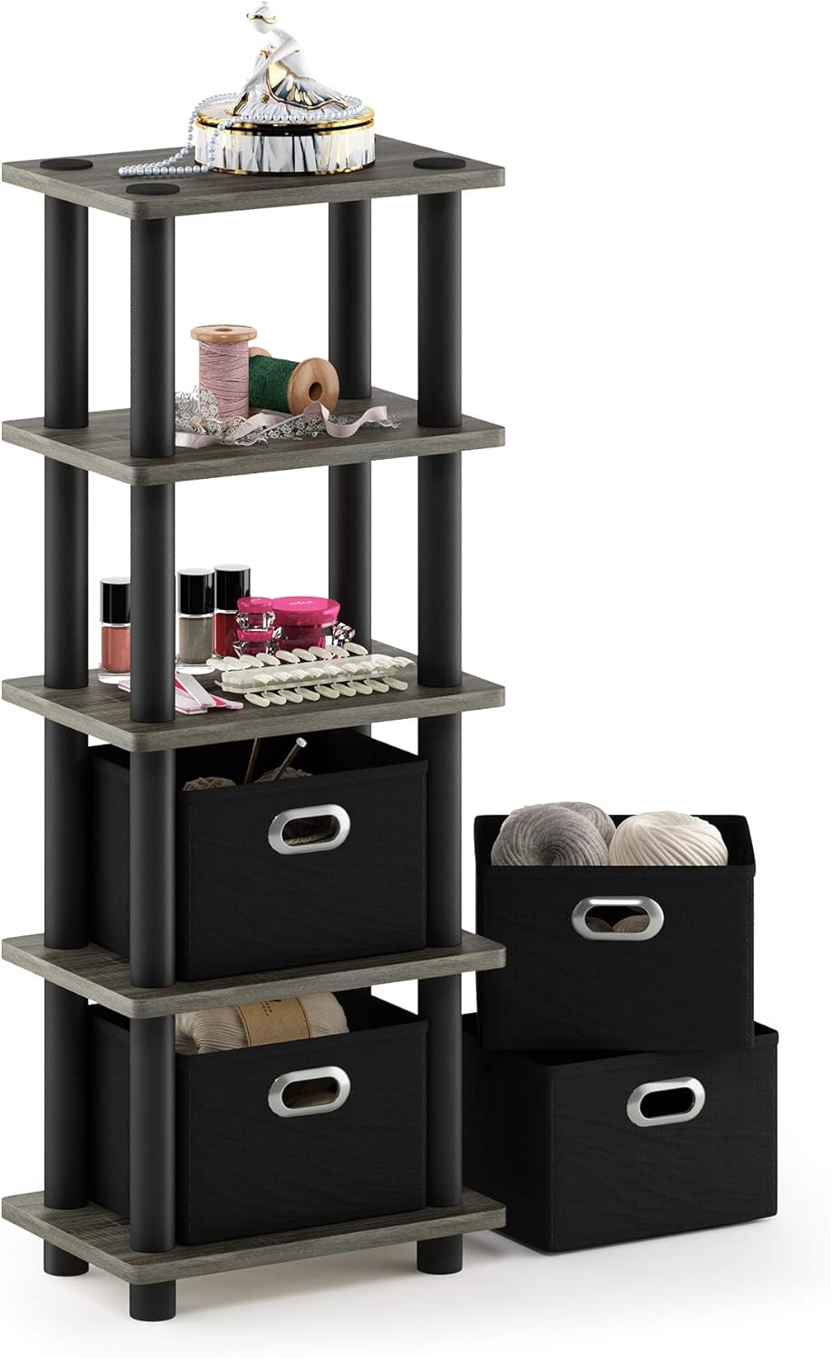 Estante FURINNO Turn-N-Tube con 4 compartimentos, modelo LACi