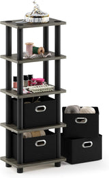 Estante FURINNO Turn-N-Tube con 4 compartimentos, modelo LACi