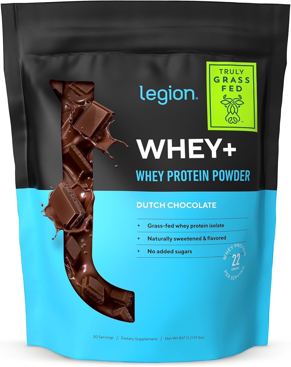 Legion Whey+ Proteína de Suero Aislada Natural 30 Servings
