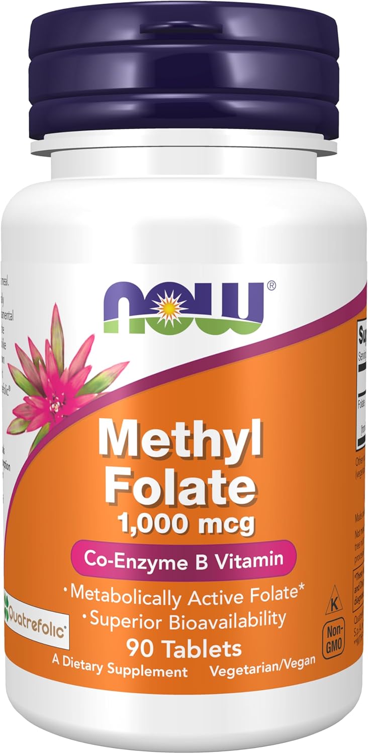Suplementos NOW Foods, Metilfolato 1,000 mcg, 90 Tabletas