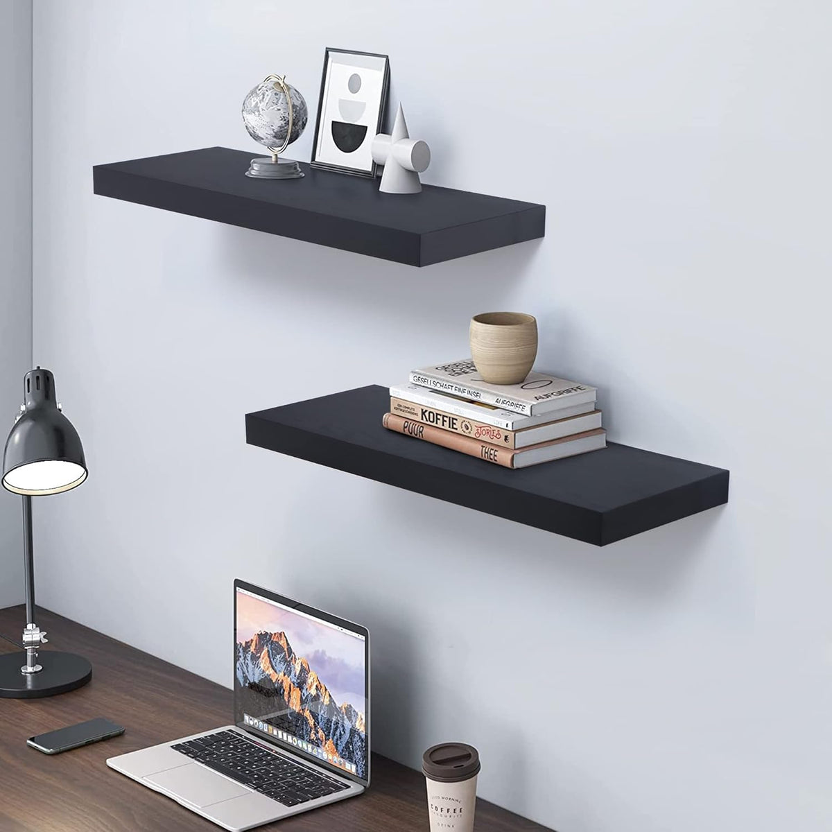 Estanterías Flotantes 2 Pack de Madera - 24 W x 9 D x 1.6 H