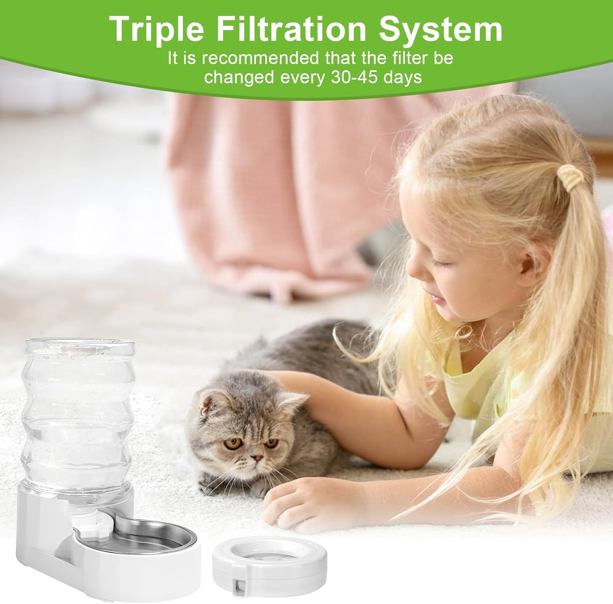 Filtros para dispensador de agua para perros, 4 Pcs, 3L/8L
