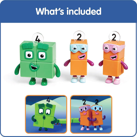 Figuras de Acción Numberblock Four - hand2mind, Juguetes Matemáticos