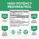 Suplemento Resveratrol 1800 mg por porción antioxidantes 120