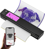 OZER M08Pro - Impresora inalámbrica de plantillas de transferencia Bluetooth de tatuaje, máquina fotocopiadora térmica sin tinta, impresora compacta, plantilla rápida compatible con teléfonos