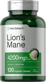 Extracto de Hongo Melena de León Horbäach 4200mg 120 Cápsulas