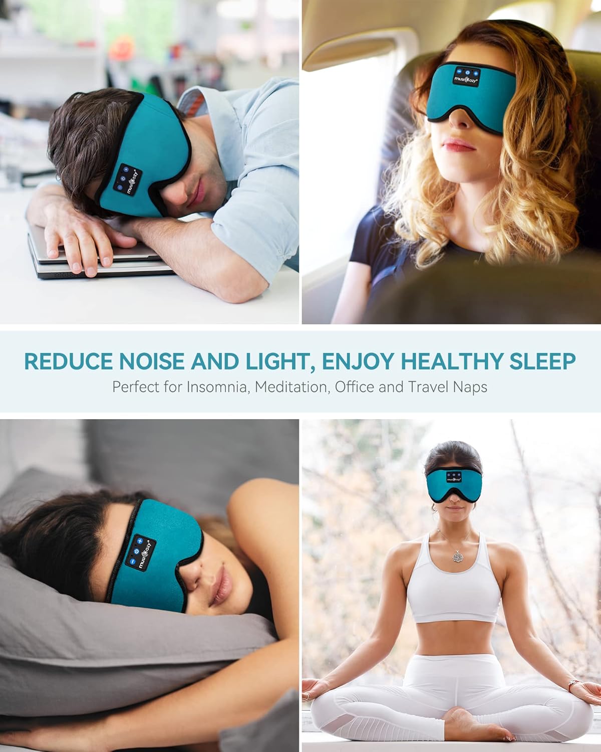 Auriculares para dormir MUSICOZY, Bluetooth 5.2, modelo 3D