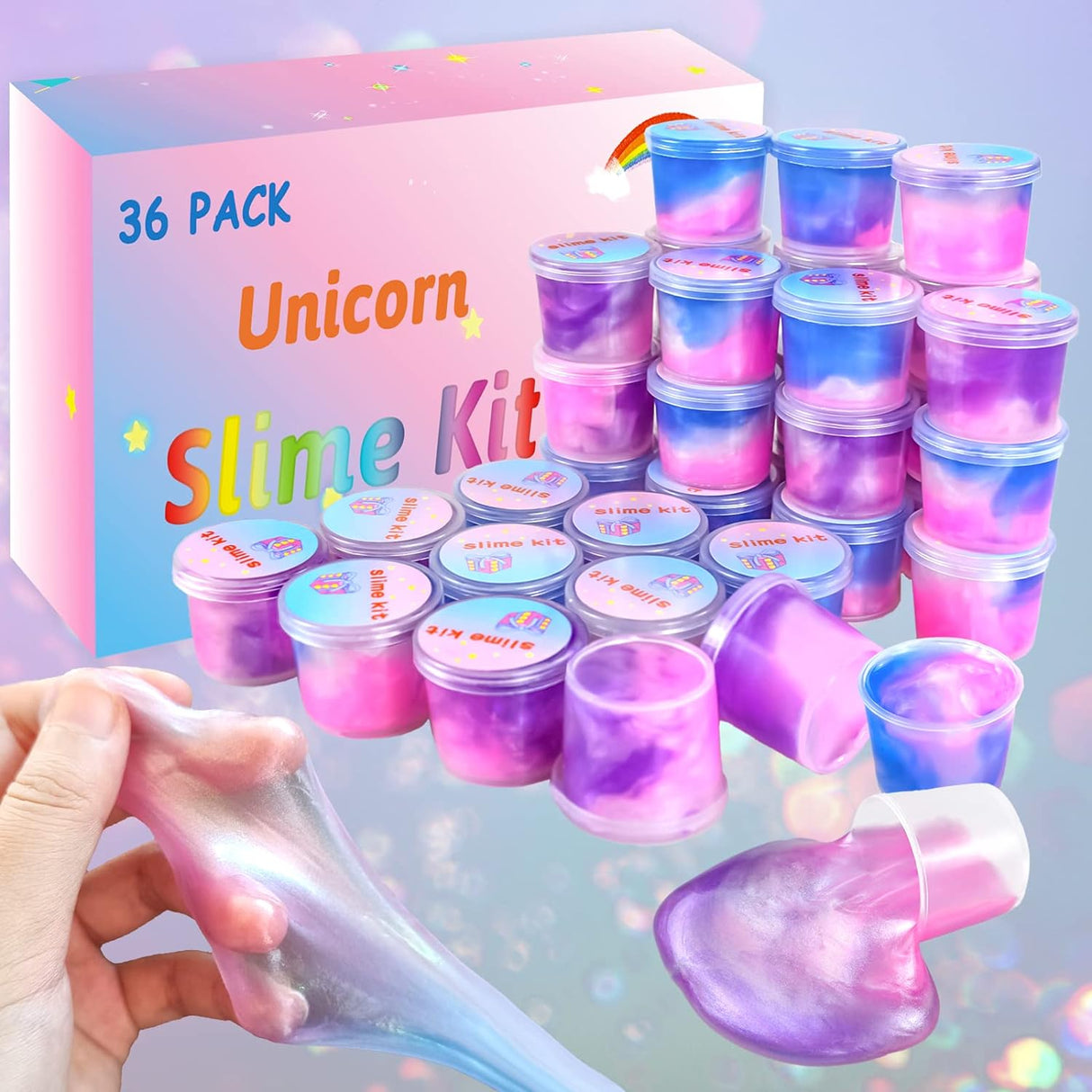 Kit de Slime Unicornio, Estirable y No Pegajoso, Para Fiestas