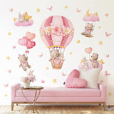 Pegatinas de Pared Tanlaby, Osito y Conejo, Decoración Infantil