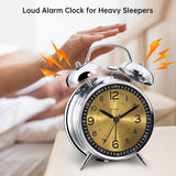 Reloj Despertador Doble Campana para Dormilones Adultos