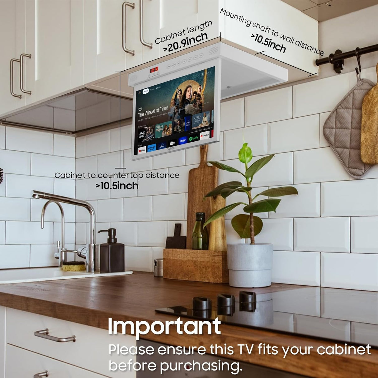 Televisor SYLVOX 15.6 1080P Smart para Cocina y RV