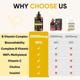 Venture Pal Complejo B 11 en 1 para Energía y Salud, B12 B9