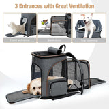 Mochila transportadora para gatos expandible para gatos