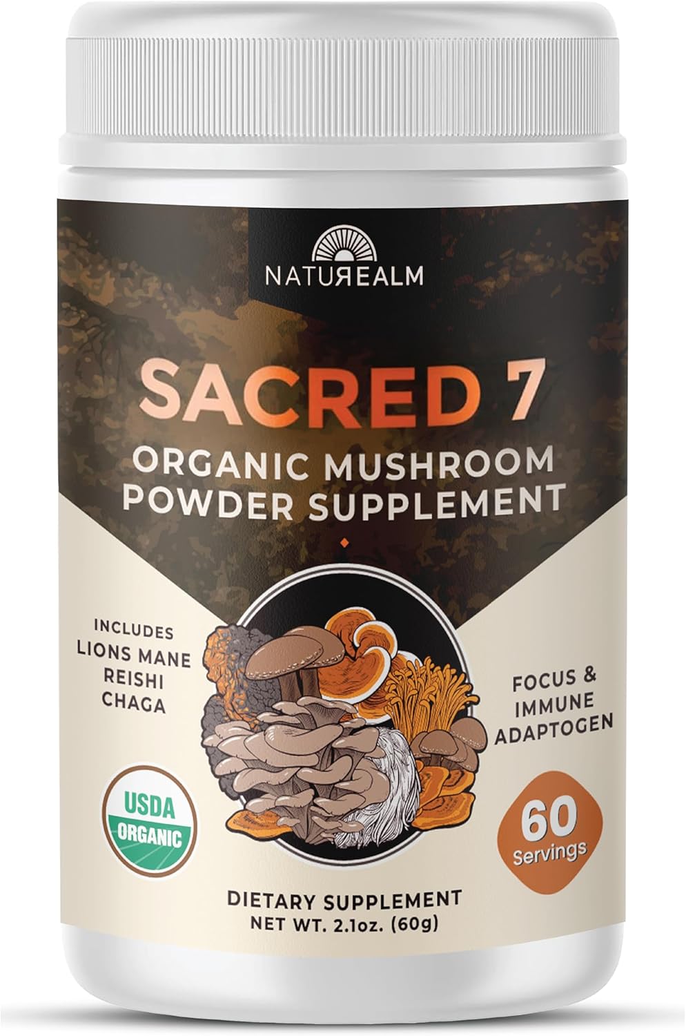 Café de hongos Sacred 7 | Suplemento adaptógeno 60 porciones