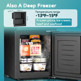 Mini refrigerador de doble puerta con congelador EUHOMY