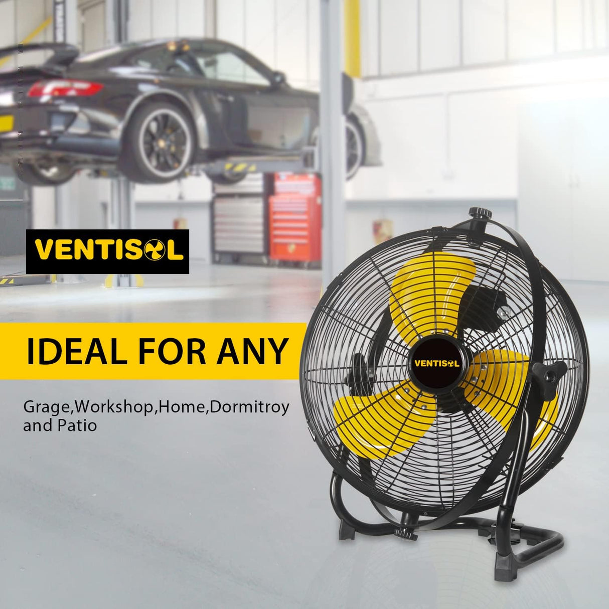 Ventilador VENTISOL Orbital 14 3 Velocidades 720° Tilt