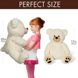 Teddy Bear con Huellas LotFancy - Peluche Regalo para Niños