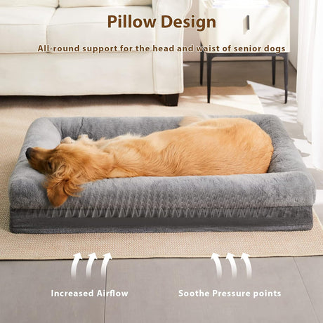 Cama ortopédica para perros grandes BFPETHOME, lavable y resistente