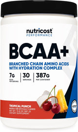 Polvo BCAA + Hidratación Nutricost - 30 Porciones, Sin Gluten