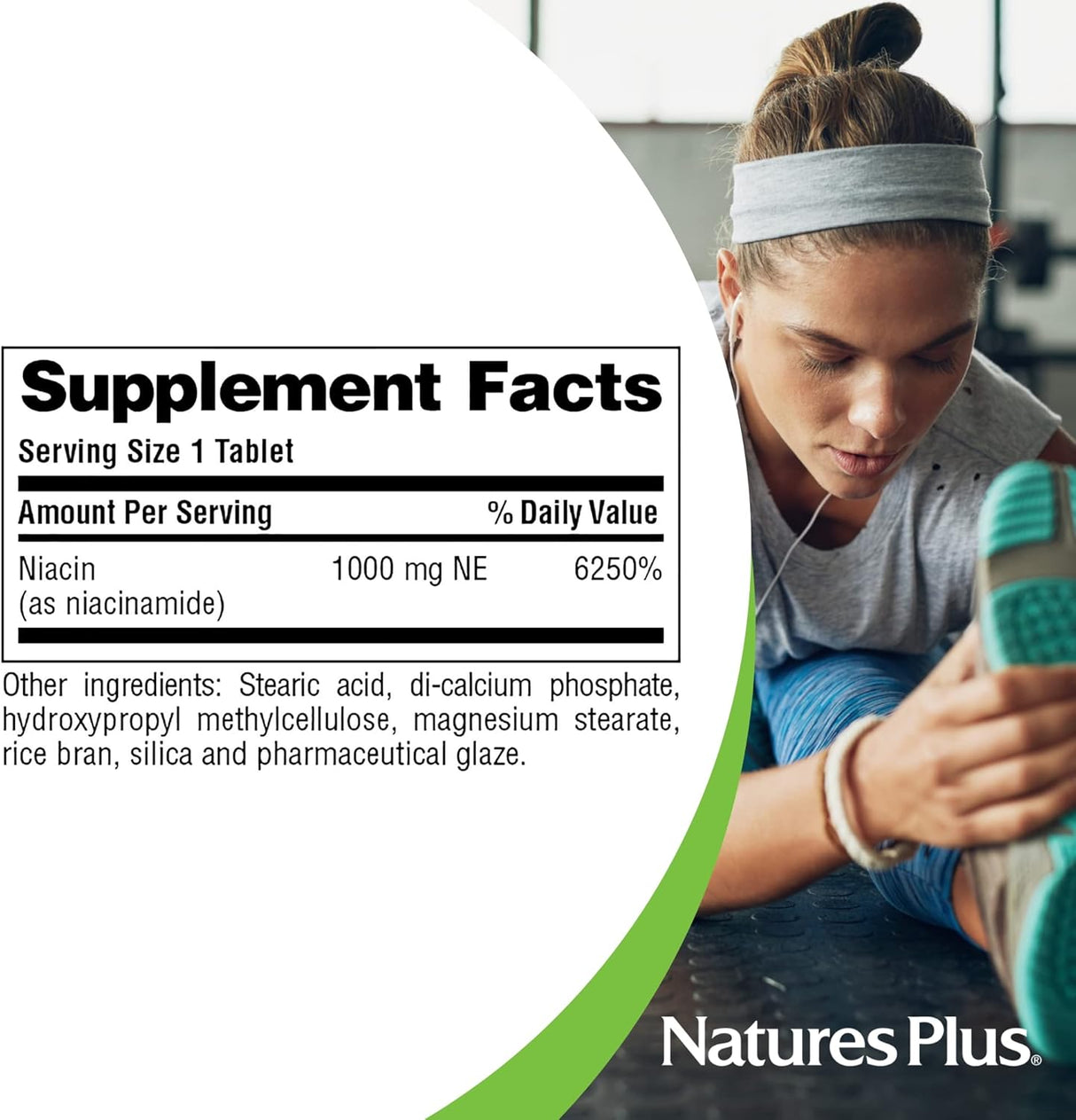 Suplemento Niacinamida de 1000 mg 90 tab salud inmunológica