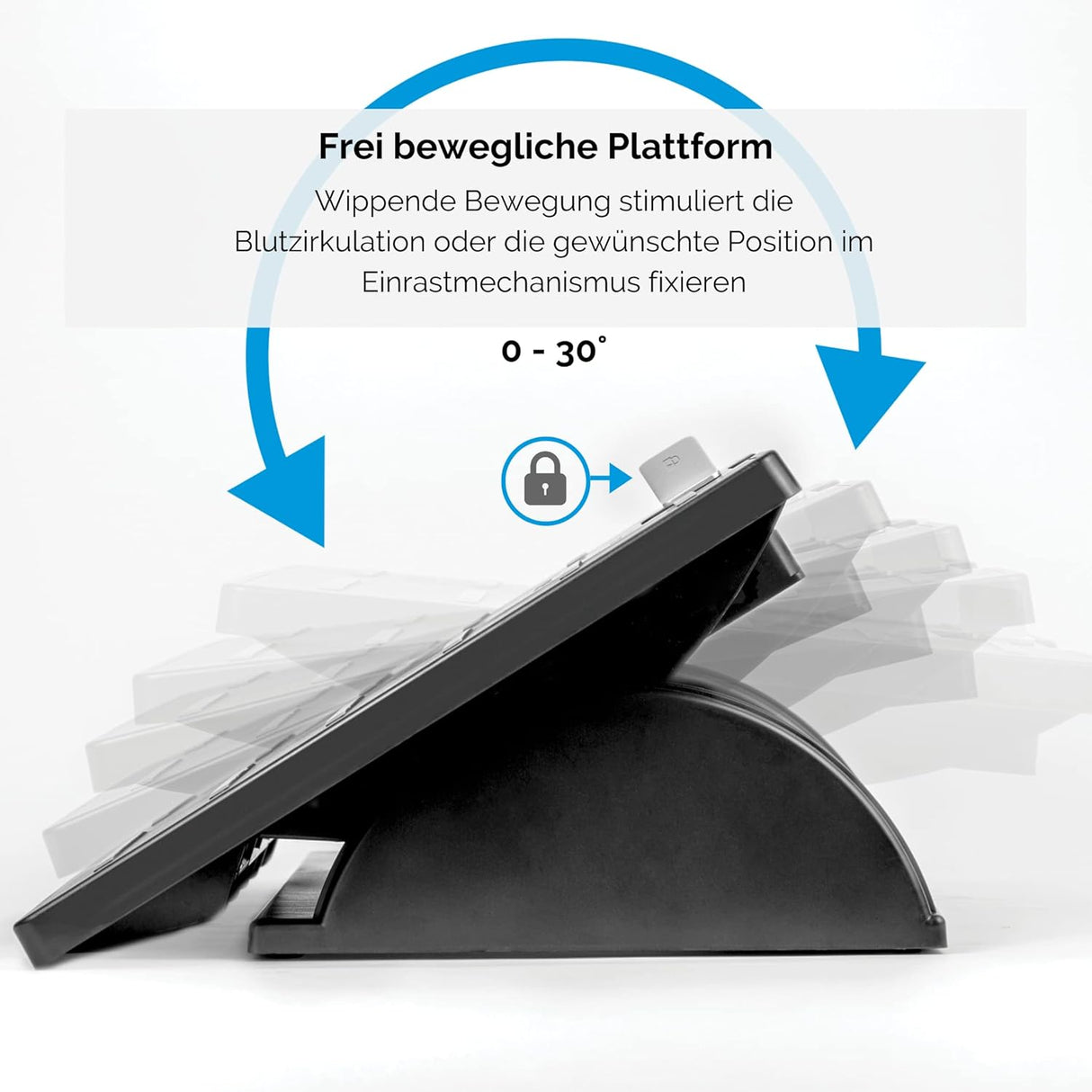 Reposapiés Ajustable Fellowes con Protección Microban, Negro