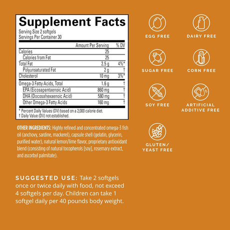 Omega-3 Power Dr Amen de BrainMD - 60 Cápsulas para Apoyo inmunológico