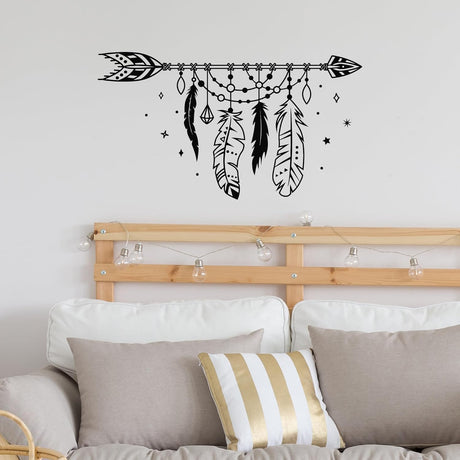 Pegatinas de vinilo atrapasueños nativos, decoración grande g7500