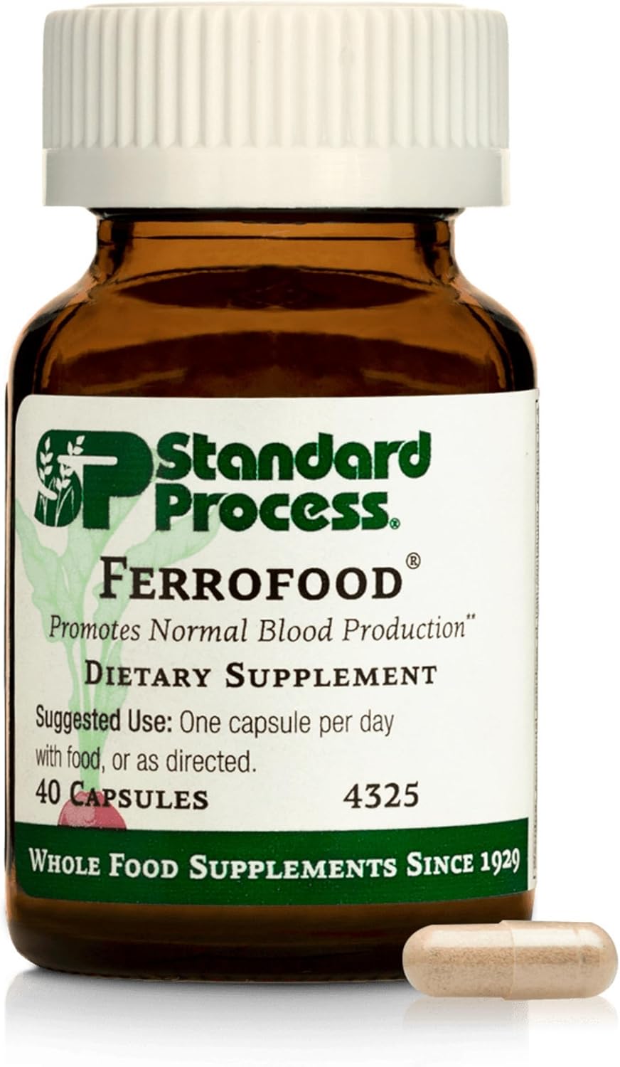 Ferrofood Suplemento de Hierro con Vitamina C - 40 Cápsulas