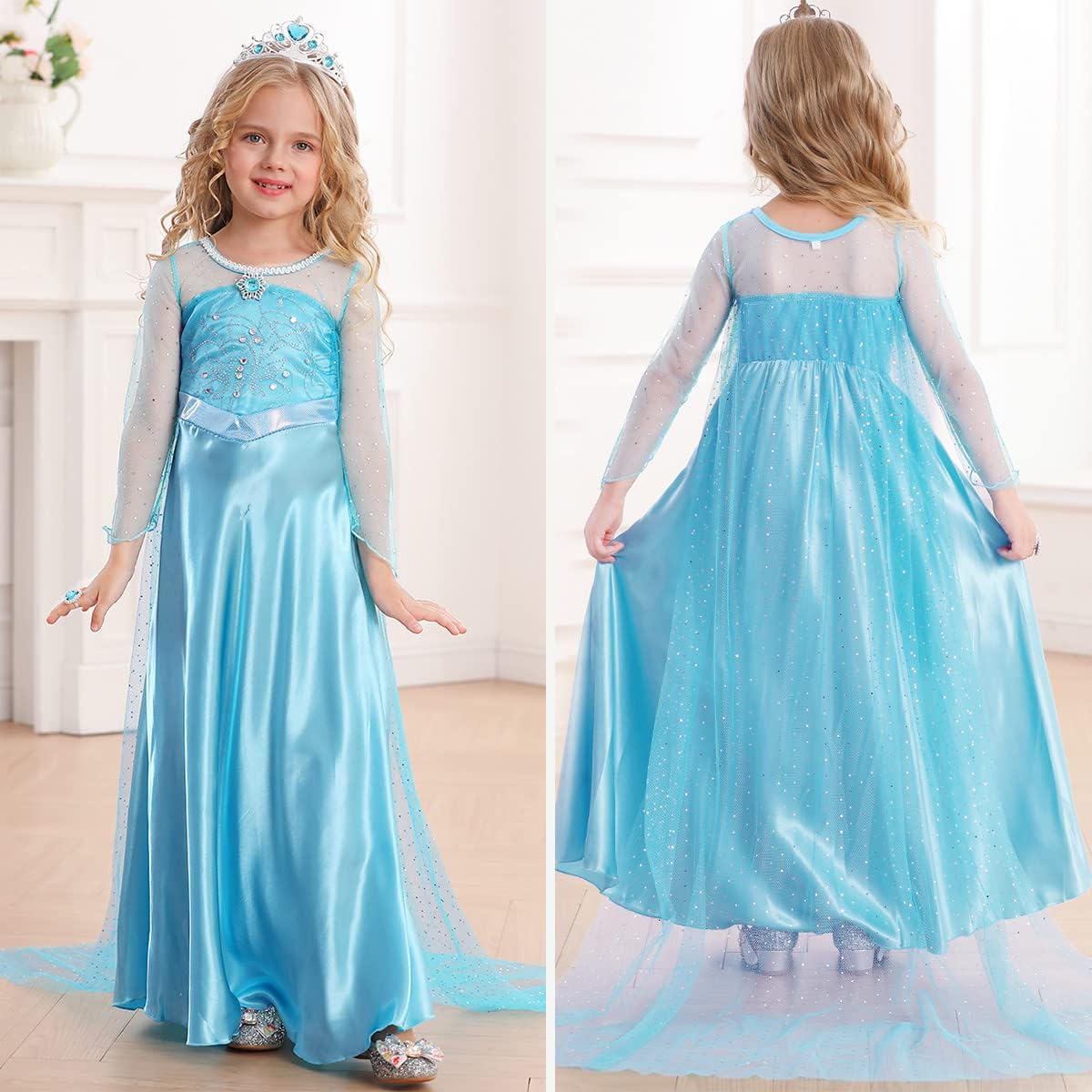 Disfraz de Princesa de Nieve para Niñas con Peluca - Cosplay