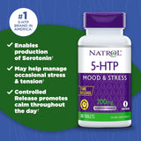 Suplementos Natrol 5-HTP Time Release Píldoras NROL