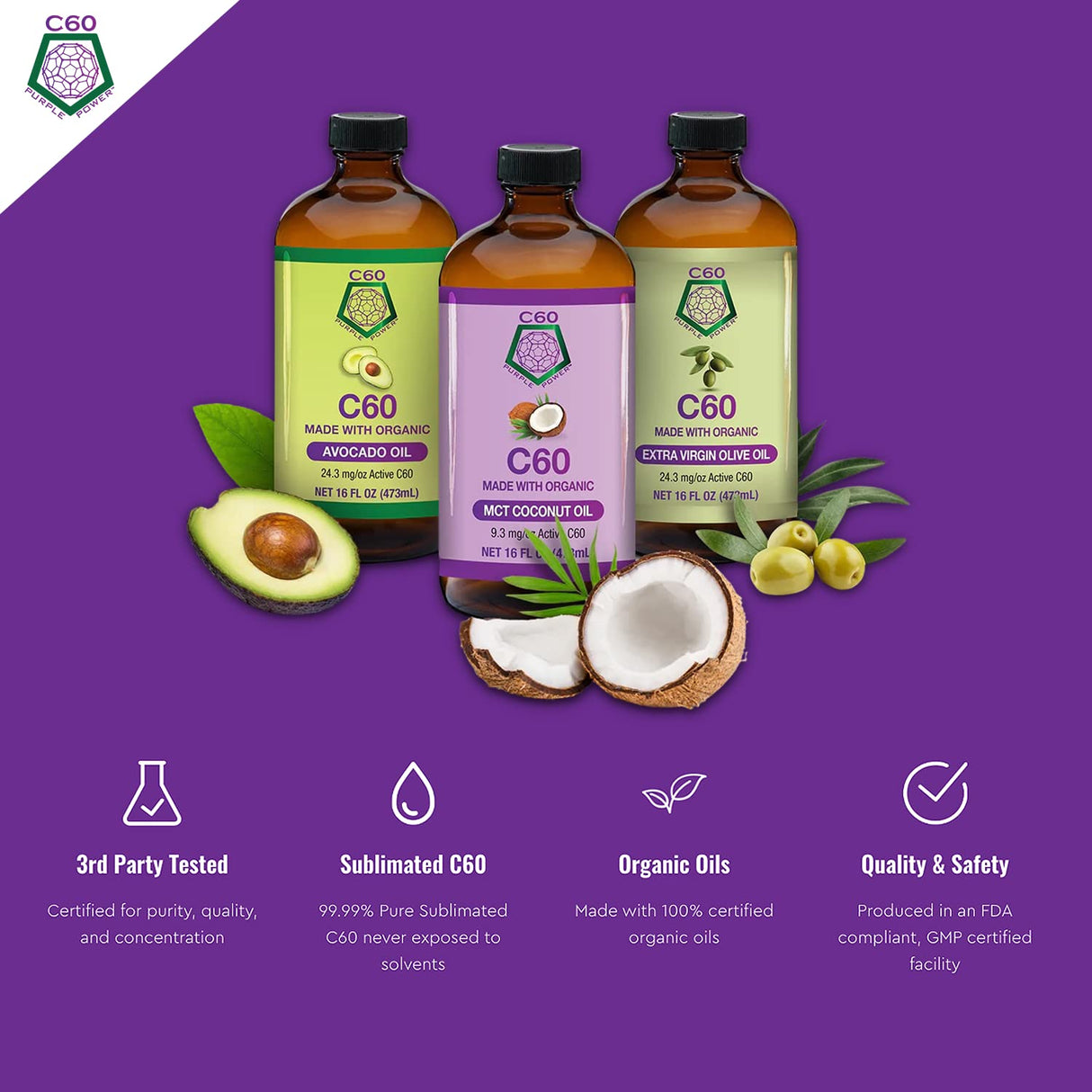 Suplemento Aceite de coco orgánico MCT prensado en frío 4oz