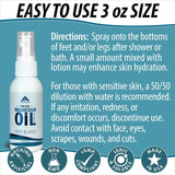 Spray de Magnesio para Pies y Piernas | Made en EE.UU. | Relajación y Alivio, 3oz