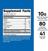 Suplementos Nutricost  MCT aceite en polvo 1lb vainilla