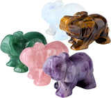 QINJIEJIE 5 piezas de cristales decorativos de elefante