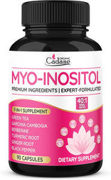 Cadane Myo Inositol, Té Verde & Garcinia Capsules, 90