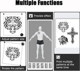 LIUMATE Impresora de tatuajes inalámbrica para tatuajes, impresora térmica Bluetooth, máquina de plantillas de transferencia de tatuajes, copiadora térmica para tatuajes con 10 piezas de papel de