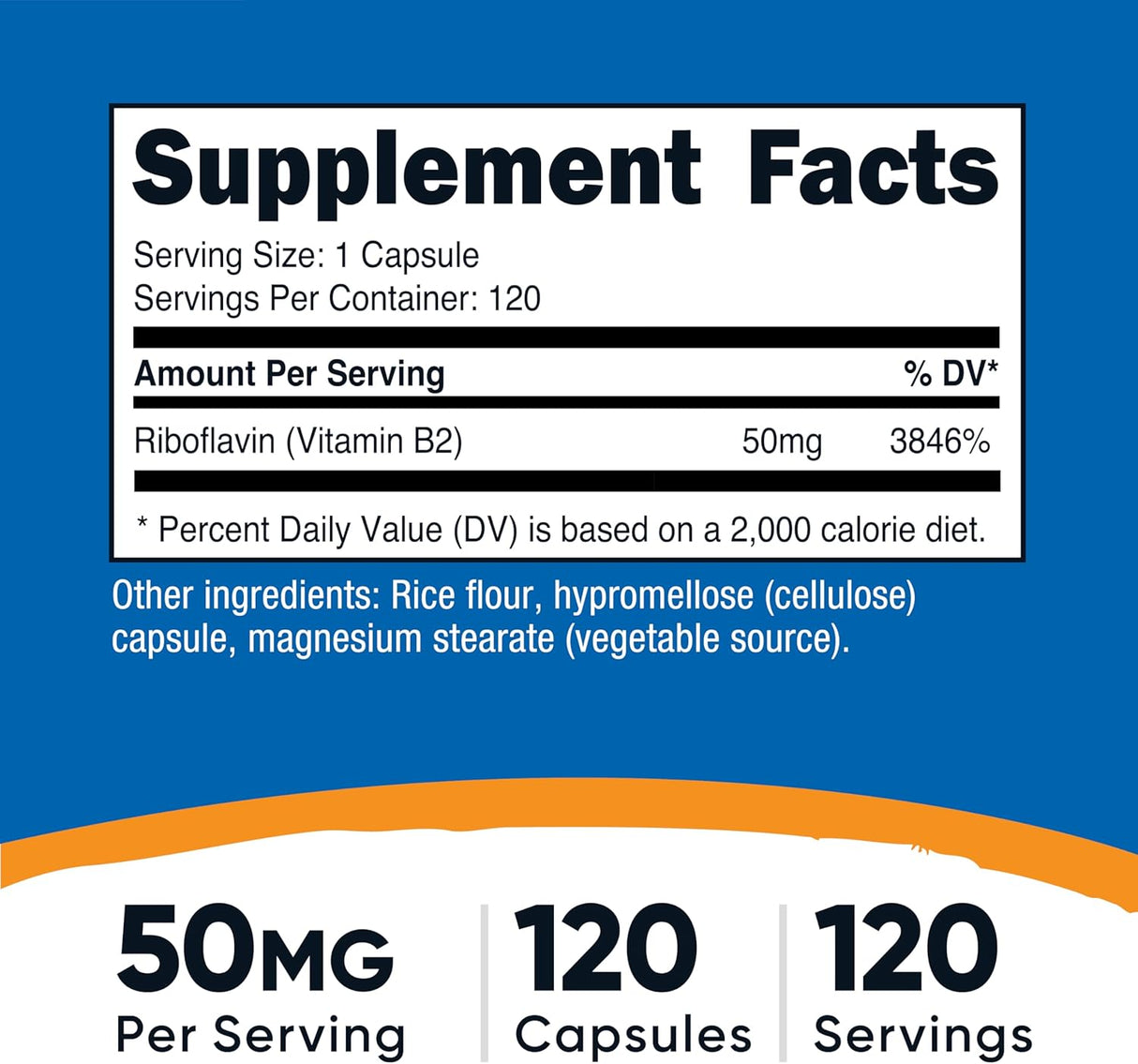 Nutricost R-5-P Vitamina B2 50MG 120 Cápsulas Veganas