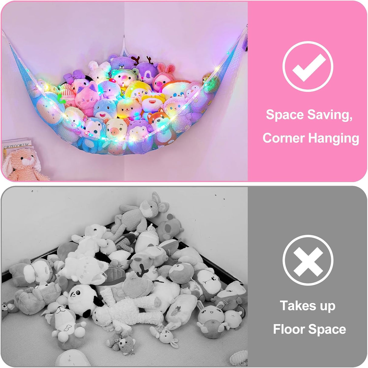 Hamaca para Peluches Basumee con Luz LED y Control Remoto