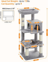 Árbol para Gatos PETEPELA, 5 Niveles, Marco Metálico, Modelo 45.7