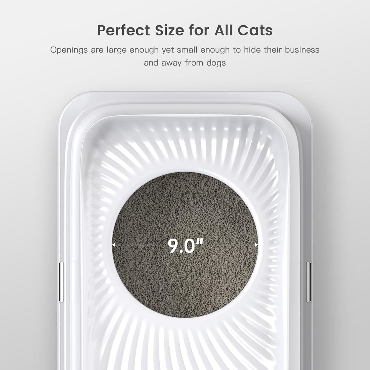 Caja de arena para gatos de acero inoxidable WoofiGo