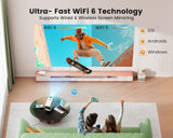 Proyector Mini 4K TOPTRO, HD 1080P, WiFi 6, soporte ajustable