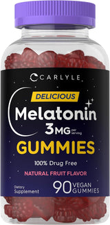 Carlyle Gomitas de dormir de 3 mg  90 unidades sabor a fruta