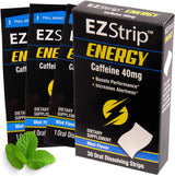 Tiras Energéticas 40 mg Cafeína - Suplemento Energía 30 Pk