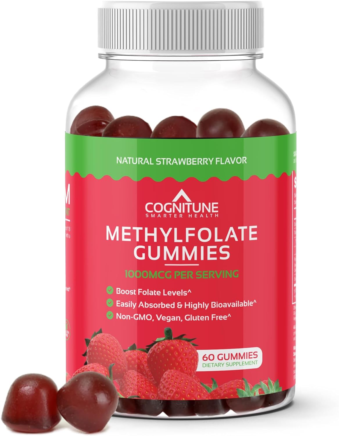 Suplemento CogniTune Gomitas de metilfolato: L-metilfolato