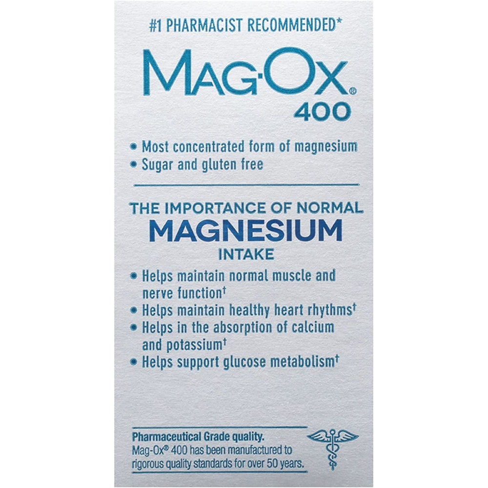 Suplemento de óxido  magnesio 483 mg 2pack x 120 tab